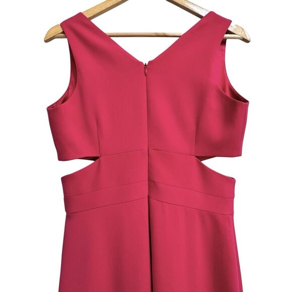 Laundry by Shelli Segal Womens Evening Gown Sz 8 Pink Sleeveless Cutout Stretch - Picture 7 of 16